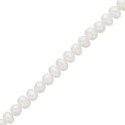 Perles d'eau douce baroques irrégulières 6x5 mm - Grade AA  Blanc x35cm|raw }}