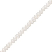 Perles d'eau douce baroques ovales irrégulières 4x3 mm - Grade AA  Blanc x37cm