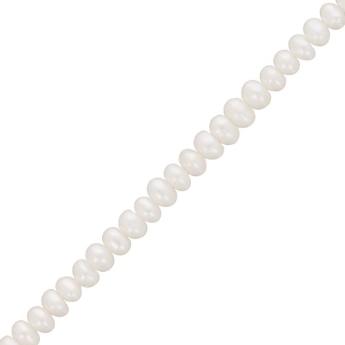 Perles d'eau douce baroques ovales irrégulières 4x3 mm - Grade AA Blanc x37cm