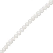 Perles d'eau douce ovales irrégulières 4.5x3.5 mm - Grade AA-  Blanc x37cm|raw }}