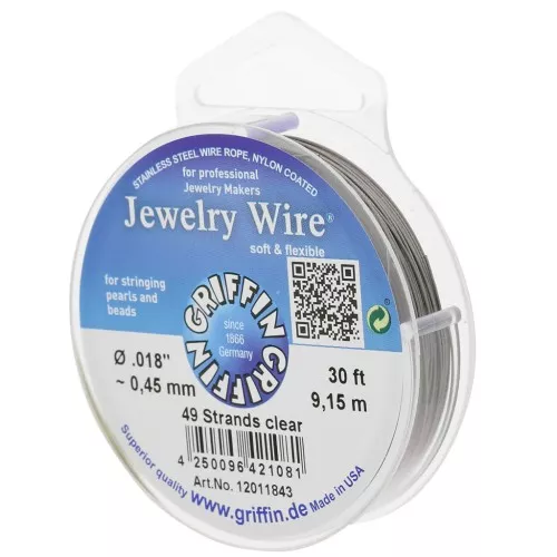 Fil cablé rond 49 brins 0.45 mm - Acier inoxydable x9.15m