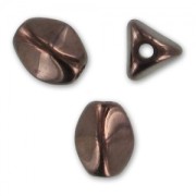 Perles en verre tchèque Pinch Beads 5x3 mm Dark Bronze x50|raw }}