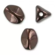 Perles en verre tchèque Pinch Beads 5x3 mm Dark Bronze x50