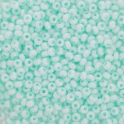 Perles rocailles Preciosa 11/0 2 mm - Terra Pearl - Mint Shine x20g