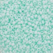 Perles rocailles Preciosa 11/0 2 mm - Terra Pearl - Mint Shine x20g
