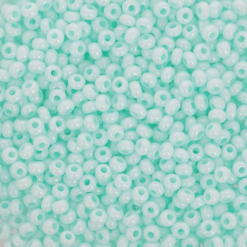 Perles rocailles Preciosa 11/0 2 mm - Terra Pearl - Mint Shine x20g