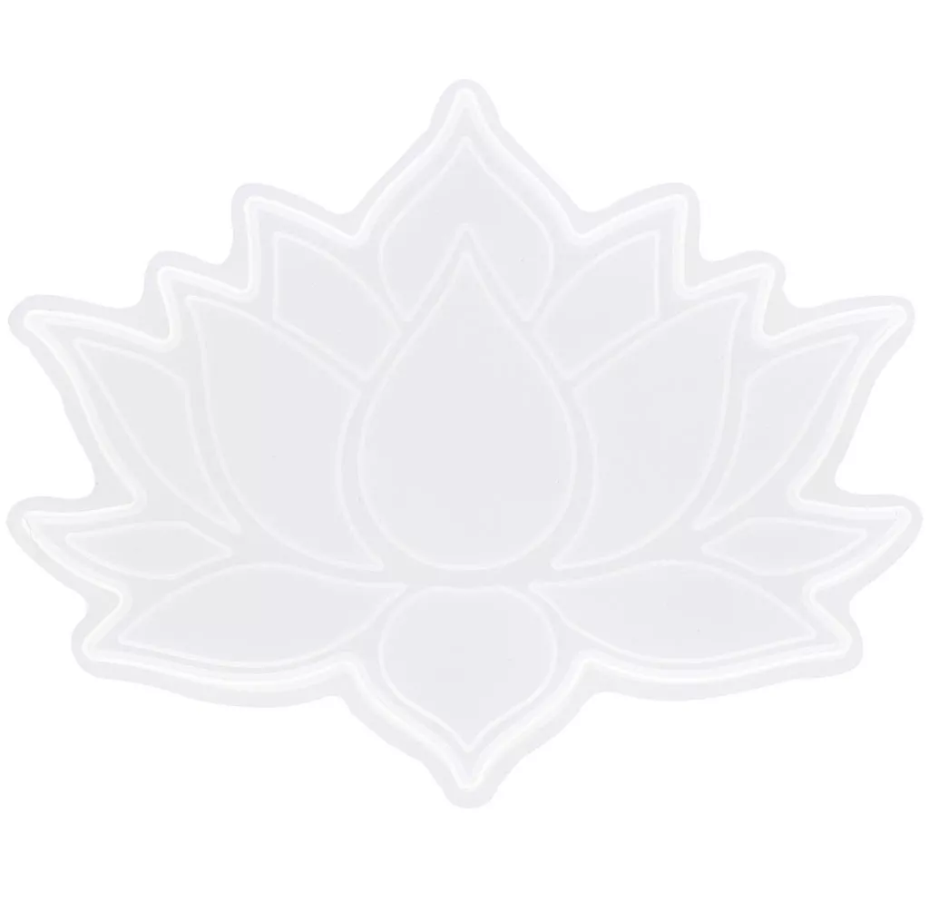 Moule Silicone 3D Fleur de Lotus pour Plâtre Cire Savon Polyester