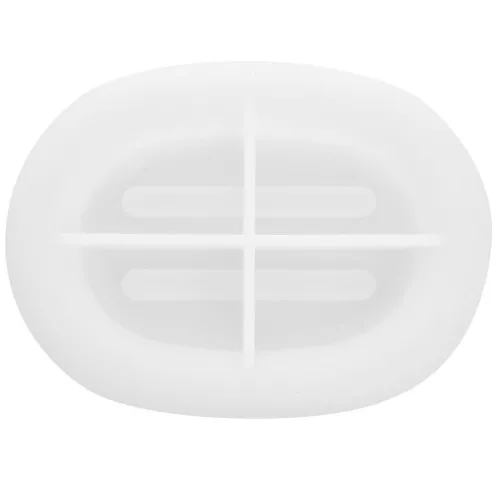 Moule silicone pour réaliser un porte-savon ovale 13x9.5 cm x1