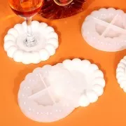 Moule silicone pour réaliser un sous-verre forme fleur 13 cm x1