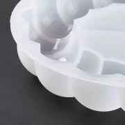 Moule silicone pour réaliser un sous-verre forme fleur 13 cm x1