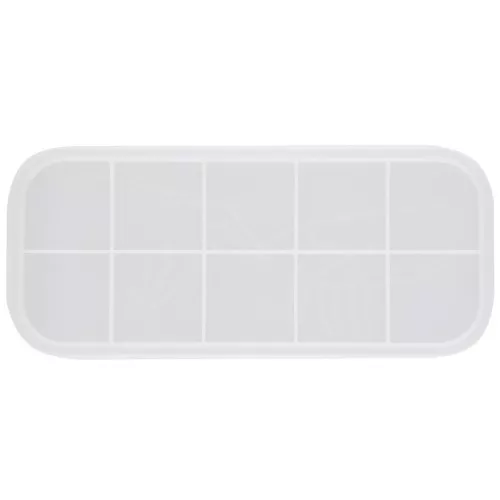 Moule silicone pour réaliser un plateau rectangle motif mains 27x12 cm x1