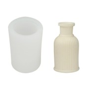 Moule silicone pour réaliser un vase rainuré 8x4 cm x1|raw }}