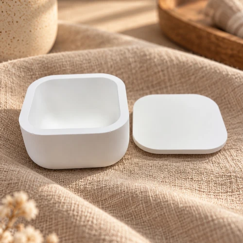 Moule silicone pour réaliser une boîte de rangement carrée 5x5 cm x1