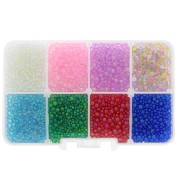 Assortiment de perles rondes sans trou 0.4-3 mm - Multicolore x110g|raw }}