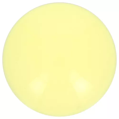 Cabochon rond en acrylique opaque 14 mm - Jaune pâle x1