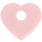 Pendentif coeur en acrylique opaque 27x30 mm - Rose clair x1|raw }}
