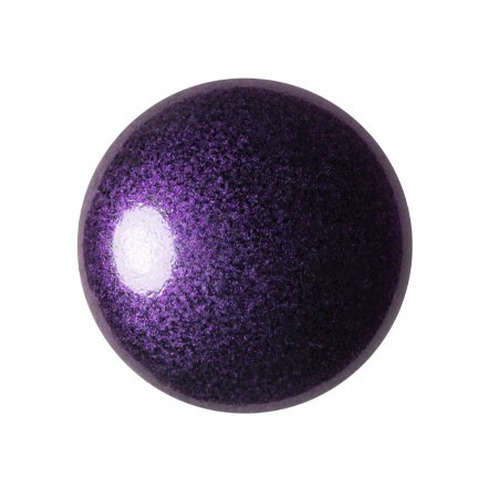 Cabochon rond en verre par Puca® 18 mm - Dark Lilac Metallic Mat x1