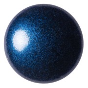 Cabochon rond en verre par Puca® 25 mm - Caribbean Blue Metallic Mat x1