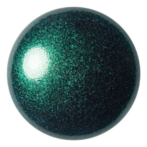 Cabochon rond en verre par Puca® 25 mm - Green Forest Metallic Mat x1
