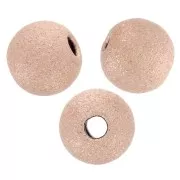 Perles rondes diamantées 4 mm Rose Gold filled (or laminé)  x8