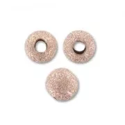 Perles rondes diamantées 3 mm Rose Gold filled (or laminé) x10
