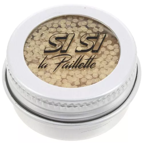 Paillettes biodégradables Si Si la Paillette - Or Pâle Moyennes - Doré x5ml