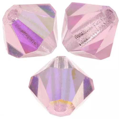Perles toupies Preciosa - Rondelle Bead 5 mm - Pink Sapphire AB x12
