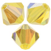 Perles toupies Preciosa - Rondelle Bead 5 mm - Citrine AB x12