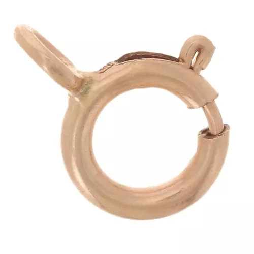 Fermoir à ressort 5 mm avec anneau fermé - Rose Gold filled (or laminé) x1