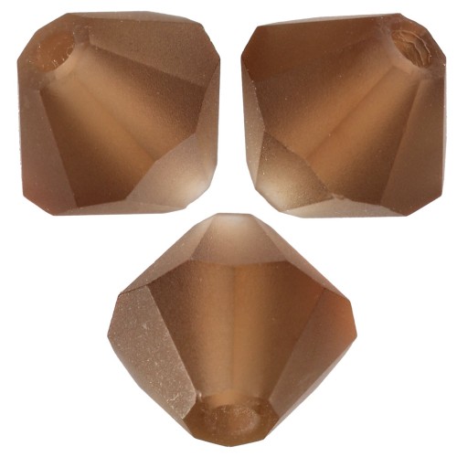 Perles toupies Preciosa - Rondelle Bead 5 mm - Smoked Topaz Matt x12