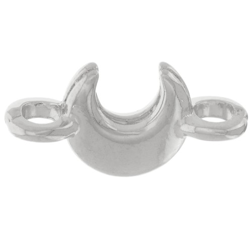 Intercalaires lune 14x7 mm - Placage Argent fin vieilli  x5