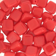 Tile beads 6 mm Red Corail x50|raw }}