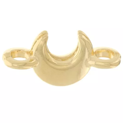 Intercalaires lune 14x7 mm - Doré à l'or fin x5
