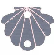 Intercalaire coquillage en plexiglas 11.5x14 mm - Rose clair x1