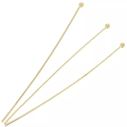 Clous tête boule 52x0.7 mm - Doré x10