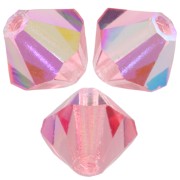 Perles toupies Preciosa - Rondelle Bead 6 mm - Rose Peach AB x12|raw }}