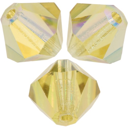 Perles toupies Preciosa - Rondelle Bead 6 mm - Acid Yellow AB x12