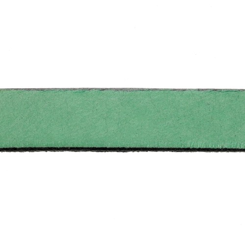 Lacet cuir 10 mm Vert métallisé x30cm