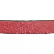 Lacet cuir 10 mm Rouge métallisé x30cm