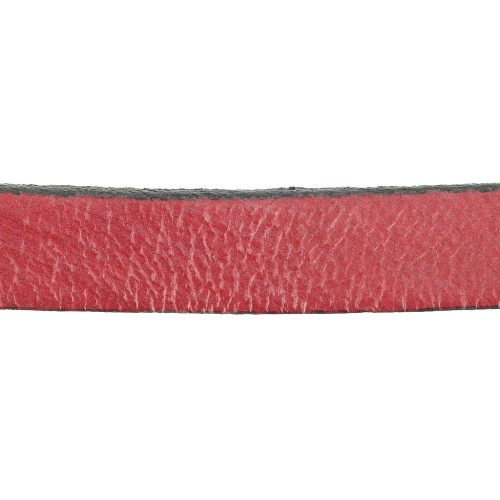 Lacet cuir 10 mm Rouge métallisé x30cm