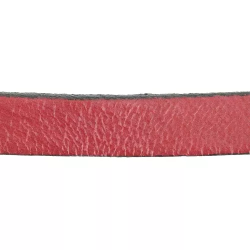 Lacet cuir 10 mm Rouge métallisé x30cm
