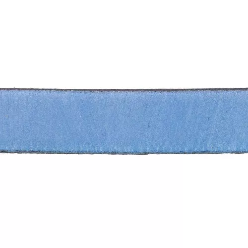 Lacet cuir 10 mm Bleu métallisé x30cm