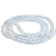 Perles rondes facettées 3.5 mm en pierre gemme - Blue Lace Agate x38cm