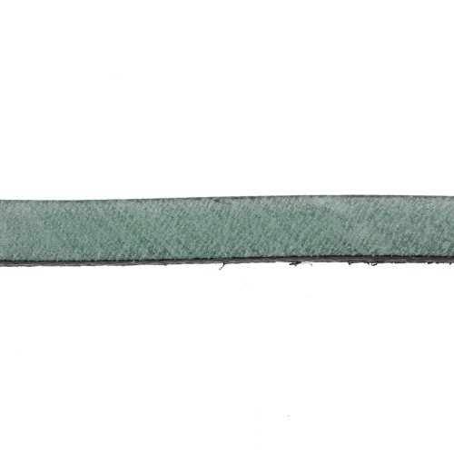 Lacet cuir 5x2 mm Vert métallisé x30cm