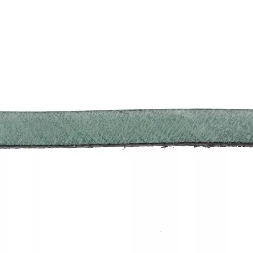 Lacet cuir 5x2 mm Vert métallisé x30cm