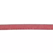 Lacet cuir 5x2 mm Rose métallisé x30cm