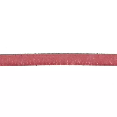 Lacet cuir 5x2 mm Rose métallisé x30cm