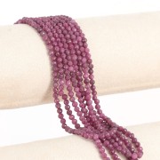 Perles  rondes facettées 3.5 mm en pierre gemme  - Imitation Rubis x38cm