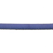 Lacet cuir 5x2 mm Bleu métallisé x30cm|raw }}
