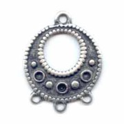 Intercalaires/Créoles 3 rangs argenté vieilli 21 mm x2|raw }}